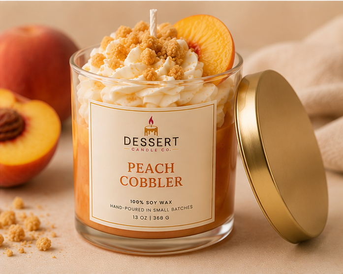 Peach Cobbler — Soy Wax Candle